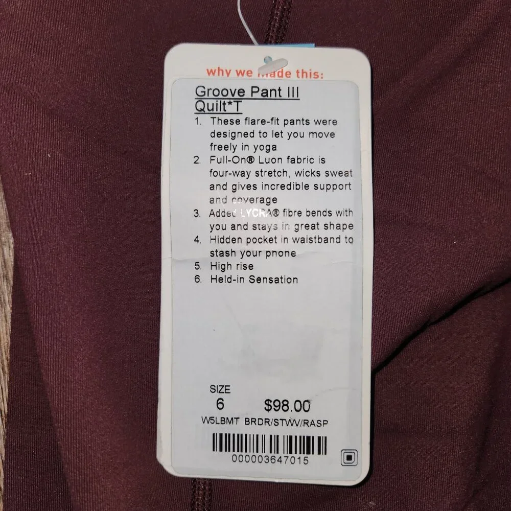 Lululemon Groove Pant III Tall